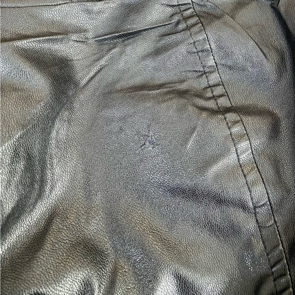 ba&sh Sae Faux Leather Mini Dress 3/4 Sleeves in Black Size Small - Picture 9 of 10